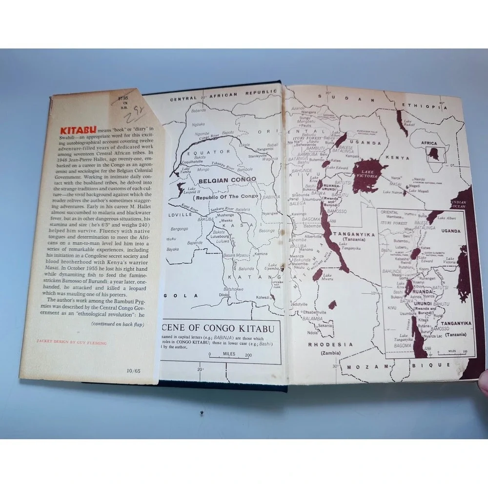 Congo Kitabu Jean-Pierre Hallet 1st Printing 1965 Hardcover Dust Jacket Africa